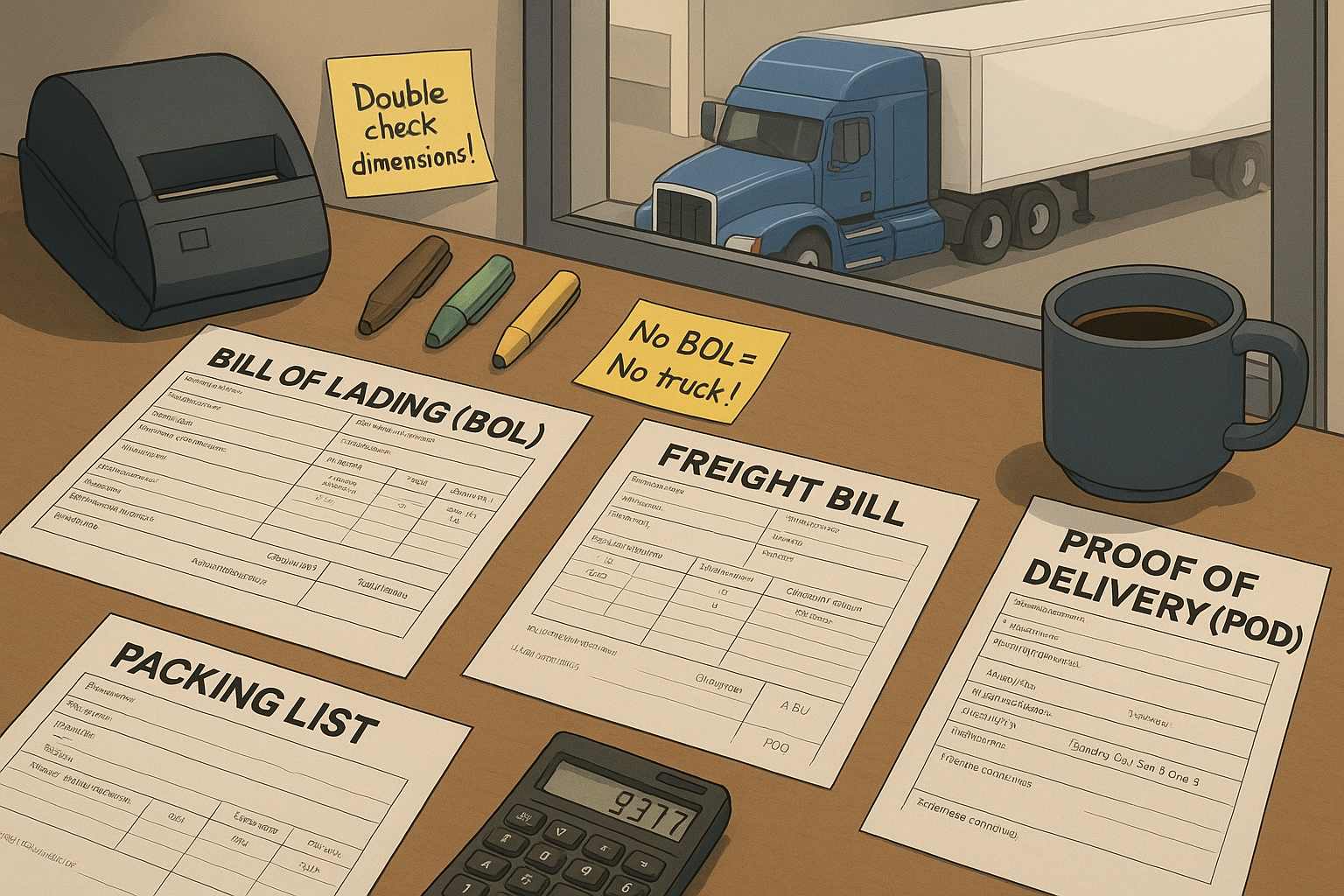 domestic freight documents