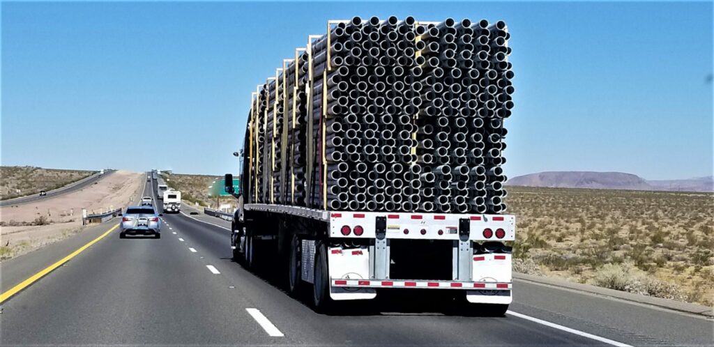 specialized trucking of pipes